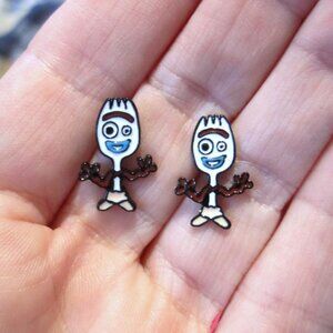 Forky Earrings~Hypoallergenic